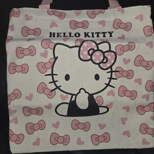 Hello Kitty Tote Bag with Pink Bow Pattern